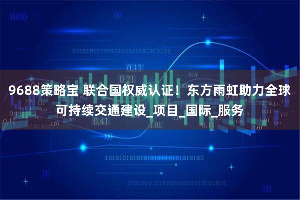 9688策略宝 联合国权威认证！东方雨虹助力全球可持续交通建设_项目_国际_服务