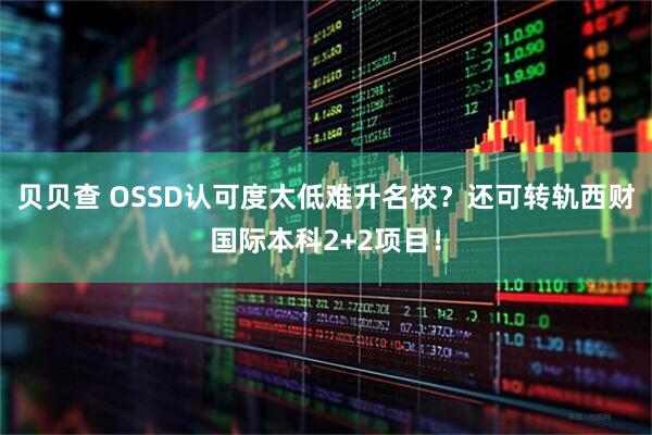 贝贝查 OSSD认可度太低难升名校？还可转轨西财国际本科2+2项目！