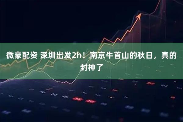 微豪配资 深圳出发2h！南京牛首山的秋日，真的封神了